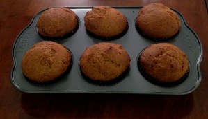 Fresh, out-of-the-oven pumpkin muffins!