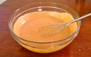 all ingredients whisked together