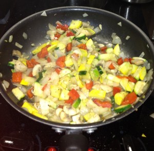 I added yellow squash this time!
