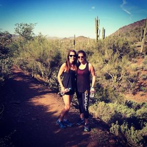 My sister and me, stopping for a quick photo op!