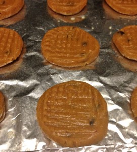 Ready to bake in the oven - just a few minutes until peanut butter-y goodness!