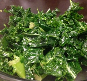 kale - ready to be "massaged"!