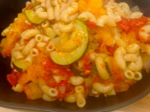 Sauce another way: I mixed it in with whole wheat pasta! 